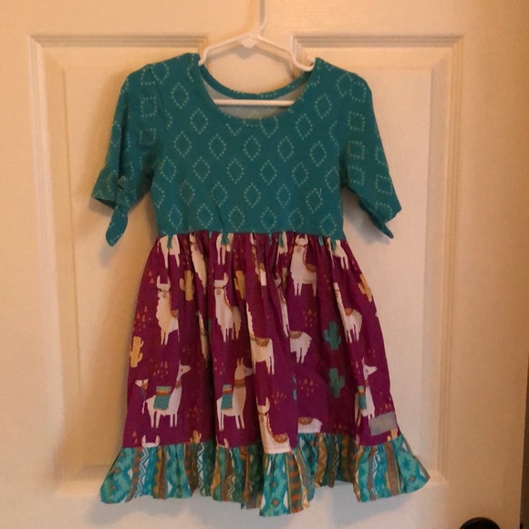 Eleanor Rose Llama Rama Dress 3/4 - Picture 4 of 6